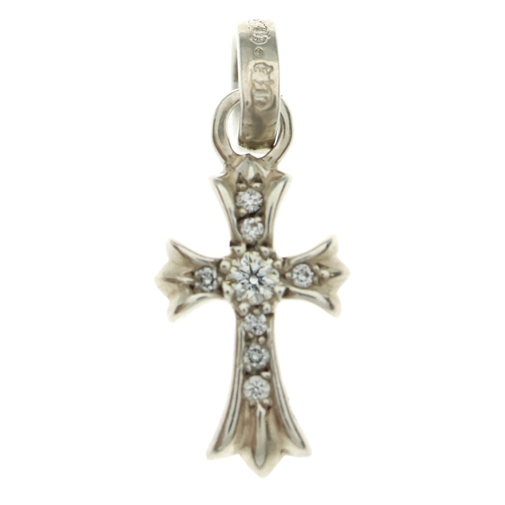 CHROME HEARTS(クロムハーツ) CRS BBYFAT P DMND ベイビーファットクロス PAVEダイヤ ペンダントトップ シルバー BCA234