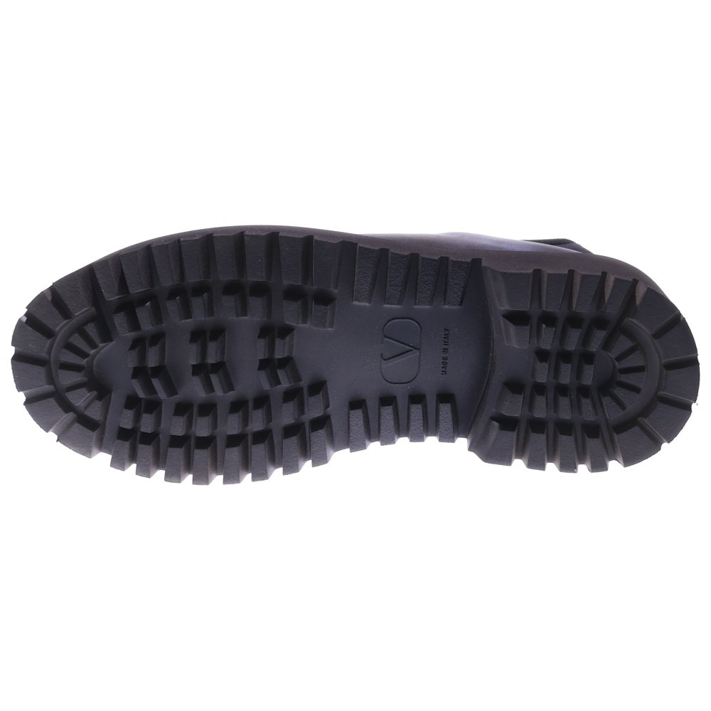 valentino garavan(ヴァレンティノガラヴァーニ) VLTNロゴ レザー スリッポン シューズ ブラック VY2S0E05