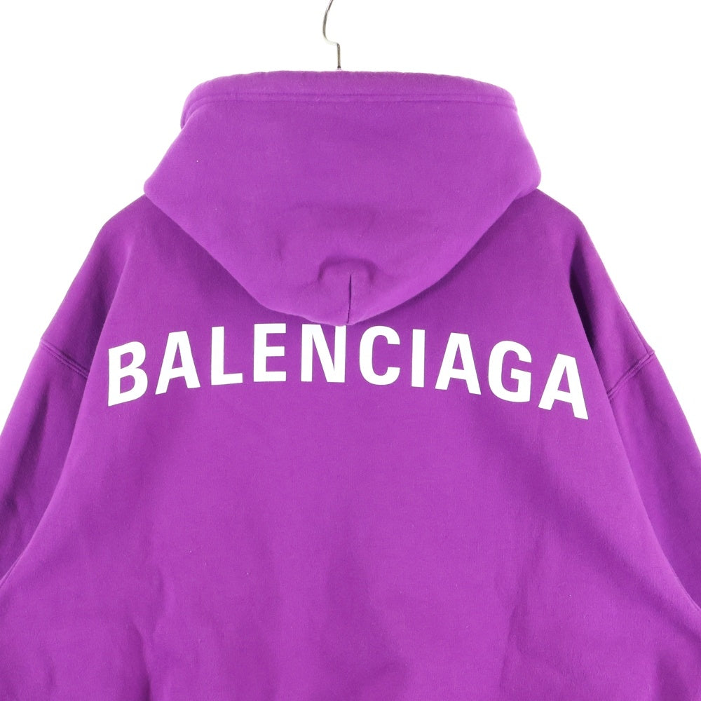 BALENCIAGA(バレンシアガ) 18AW BACK LOGO HOODIE バックロゴ プルオーバーフーディー パーカー スウェット パープル 530419