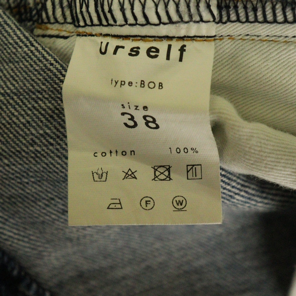 NO BRAND(ノーブランド) URSELF TYPE BOB ユアセルフ タイプボブ ジップフライ テーパードデニムパンツ インディゴ