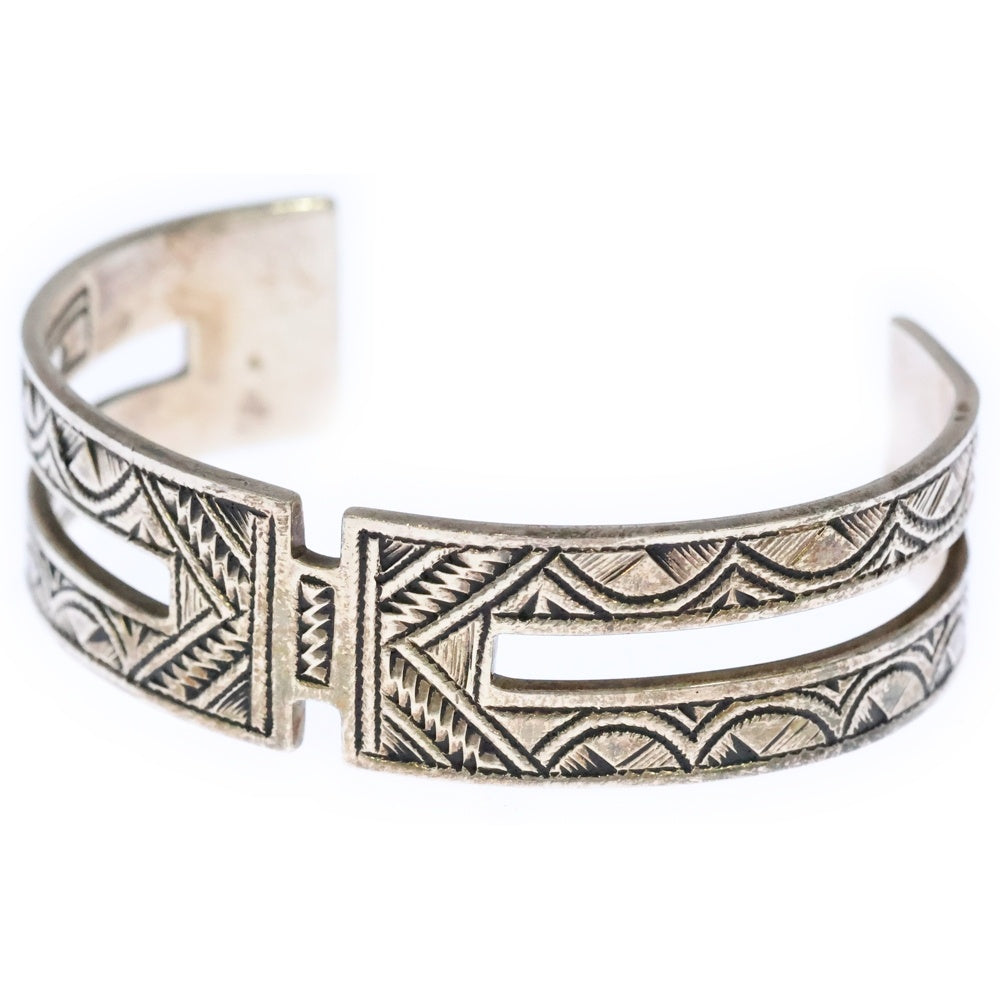 HERMES(エルメス) Touareg トゥアレグ 民族柄 バングル ブレスレット シルバー