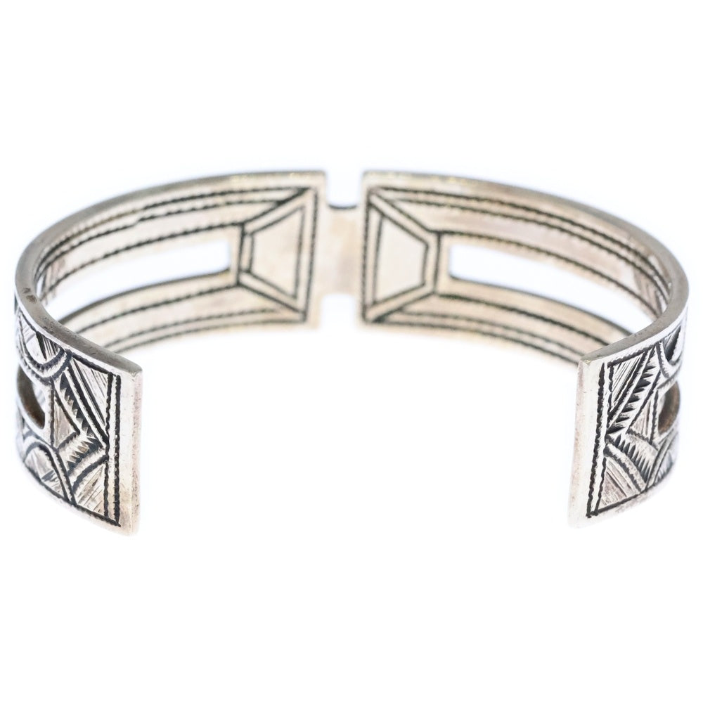 HERMES(エルメス) Touareg トゥアレグ 民族柄 バングル ブレスレット シルバー