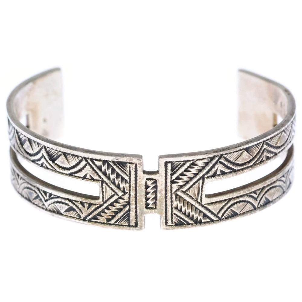 HERMES(エルメス) Touareg トゥアレグ 民族柄 バングル ブレスレット シルバー