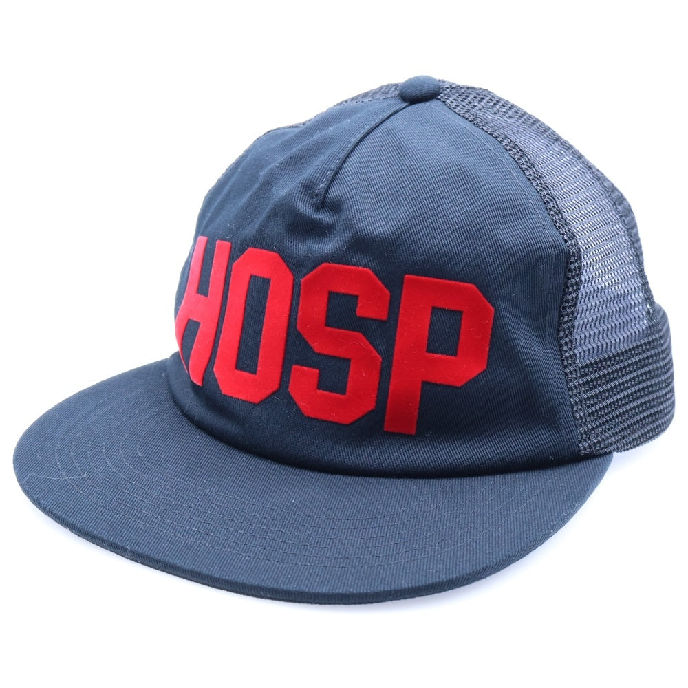 SUPREME(シュプリーム) 23SS HOSP Mesh Back 5-Panel Cap フロントデザイン メッシュキャップ 帽子 ブラック