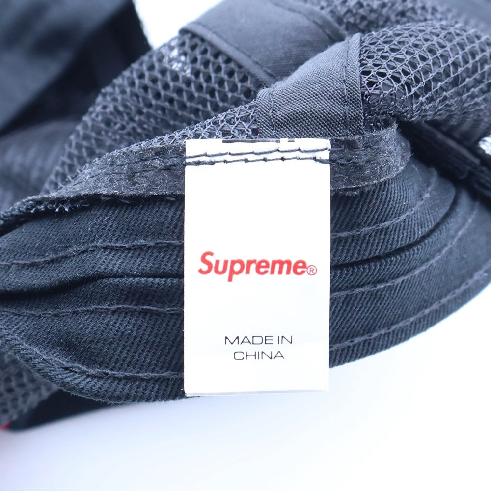 SUPREME(シュプリーム) 23SS HOSP Mesh Back 5-Panel Cap フロントデザイン メッシュキャップ 帽子 ブラック