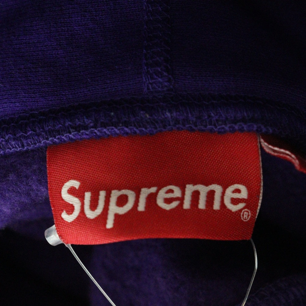 SUPREME(シュプリーム) 24AW Small Box Hooded Sweatshirt スモールボックスロゴデザイン カンガルーポケット フーデッド スウェット パーカー パープル