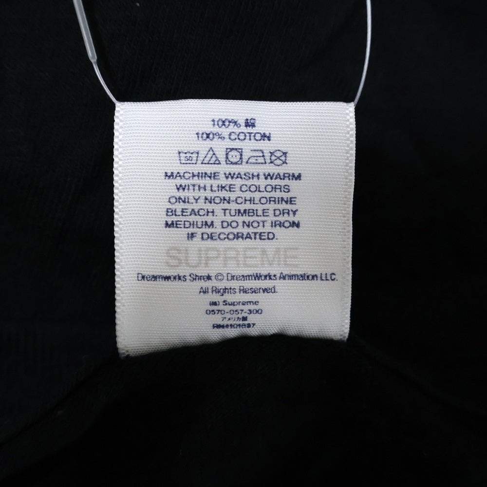 SUPREME(シュプリーム) 21AW Shrek Tee シュレック フロントロゴプリント クルーネック カットソー 半袖Tシャツ ブラック