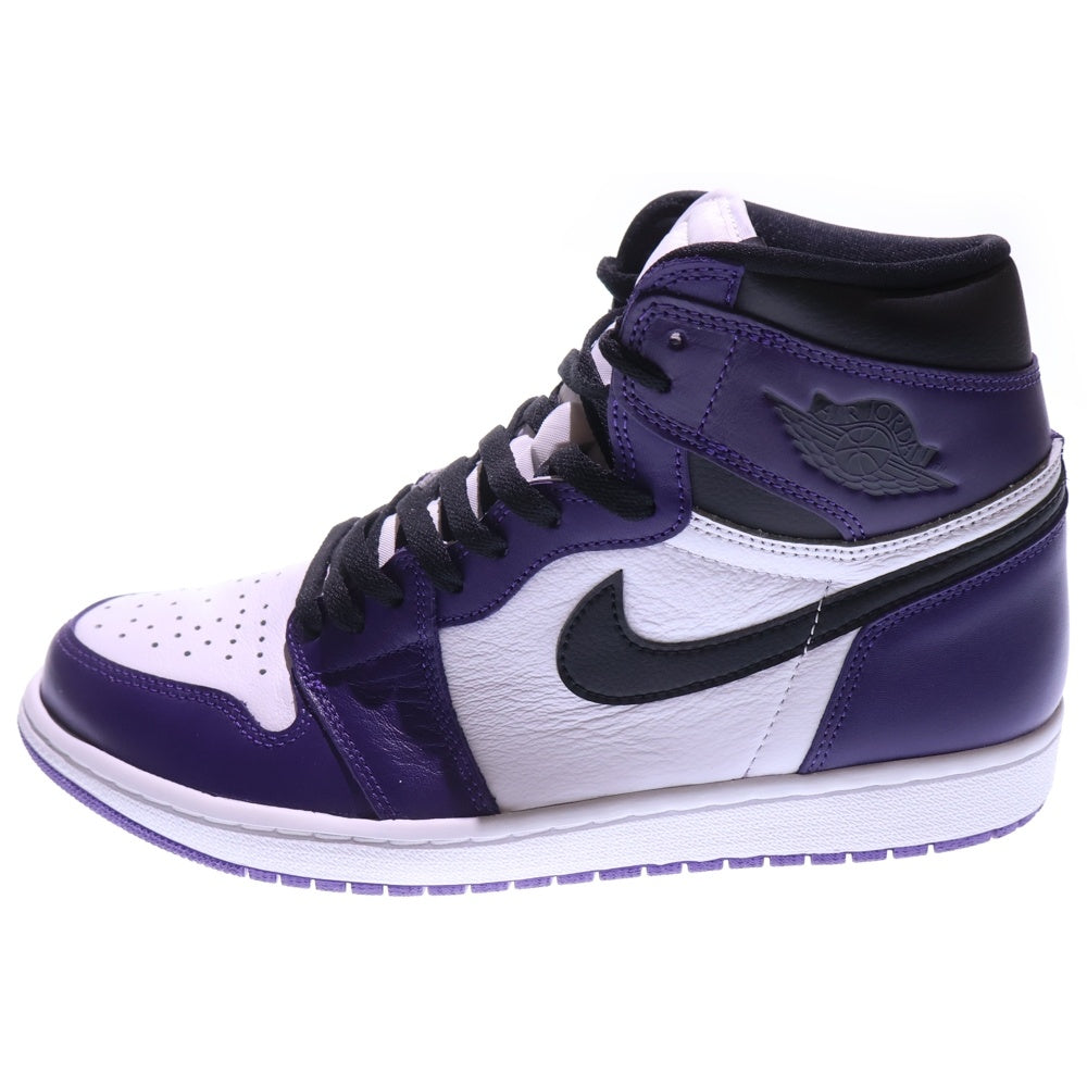 NIKE(ナイキ) AIR JORDAN 1 RETRO HIGH OG COURT PURPLE エアジョーダン1 レトロ ハイ コート パープル ハイカットスニーカー ホワイト/パープル US11/29cm 555088-500