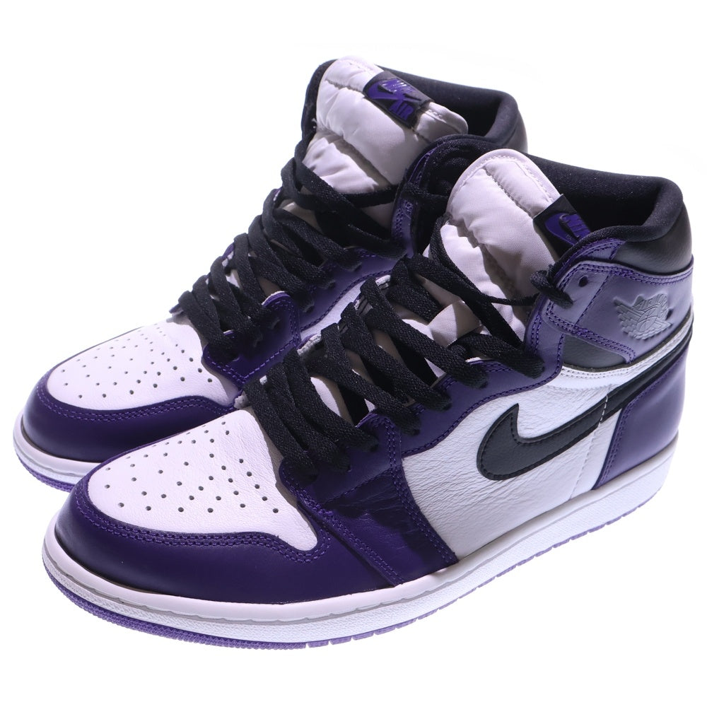 NIKE(ナイキ) AIR JORDAN 1 RETRO HIGH OG COURT PURPLE エアジョーダン1 レトロ ハイ コート パープル ハイカットスニーカー ホワイト/パープル US11/29cm 555088-500