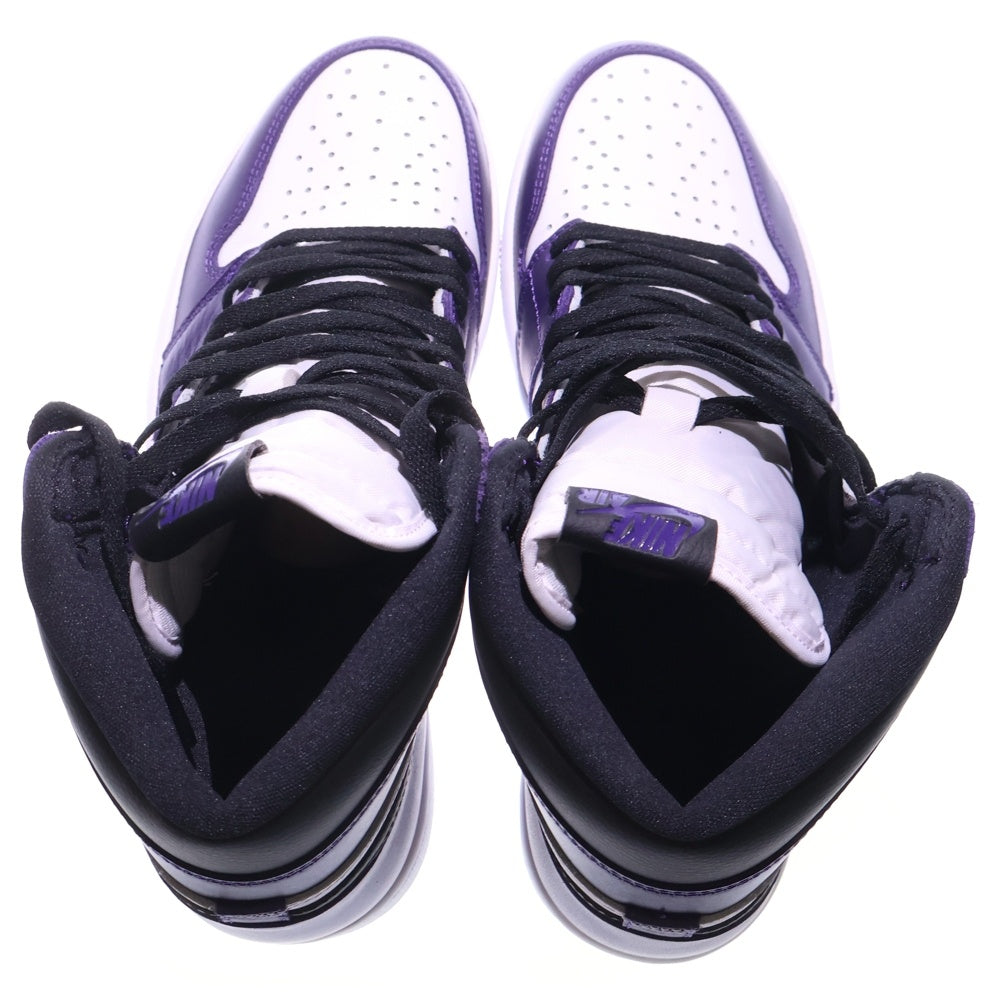 NIKE(ナイキ) AIR JORDAN 1 RETRO HIGH OG COURT PURPLE エアジョーダン1 レトロ ハイ コート パープル ハイカットスニーカー ホワイト/パープル US11/29cm 555088-500