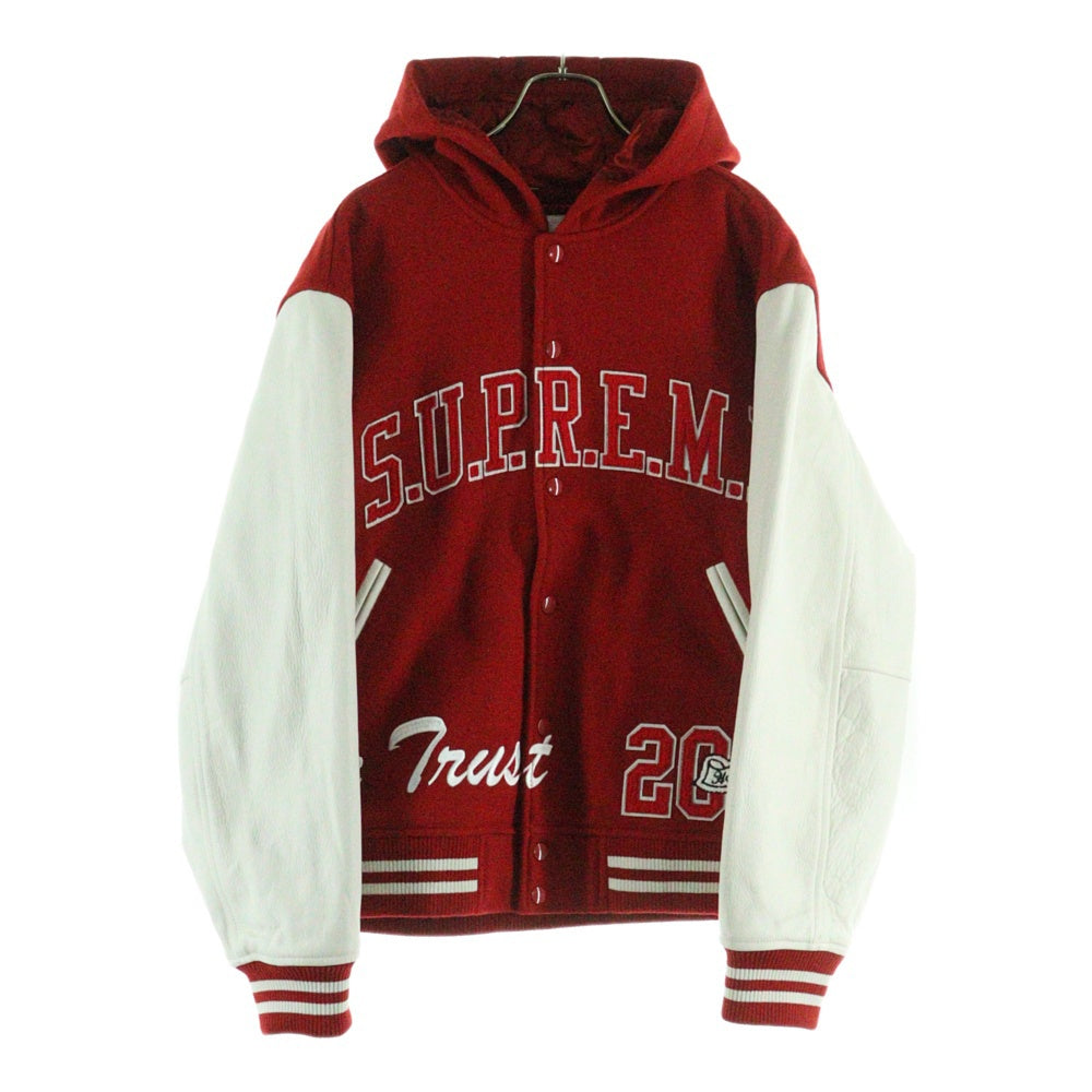 SUPREME(シュプリーム) 20AW King Hooded Varsity Jacket キングフーデッド バーシティジャケット レッド/ホワイト