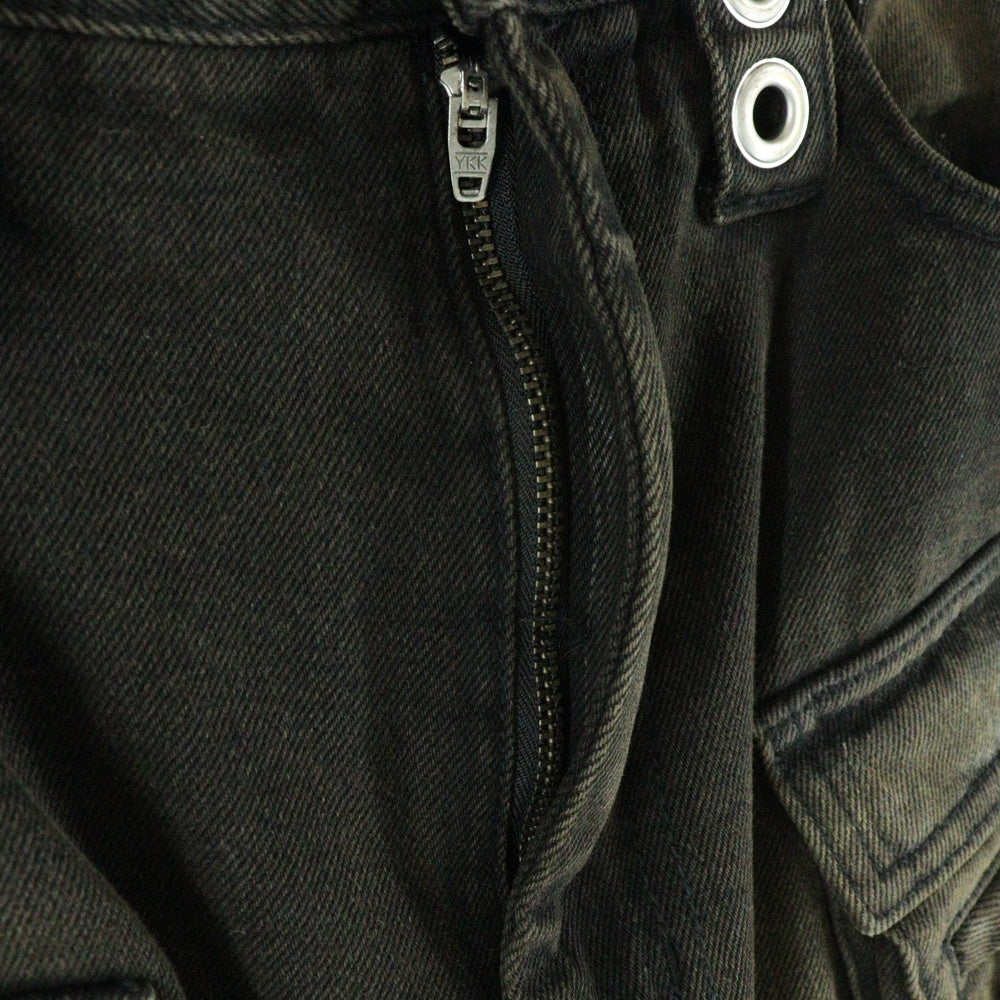 BREATH(ブレス) 24SS DAMAGE CARGO BIG SHORTS ダメージ加工 カーゴビッグショーツ デニムショートパンツ ブラック BR24SS-P1007