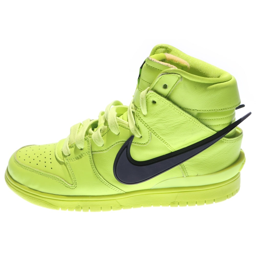 NIKE(ナイキ) ×AMBUSH DUNK HIGH FLASH LIME アンブッシュ ダンク フラッシュライム ハイカットスニーカー ネオングリーン US8/26cm CU7544-300