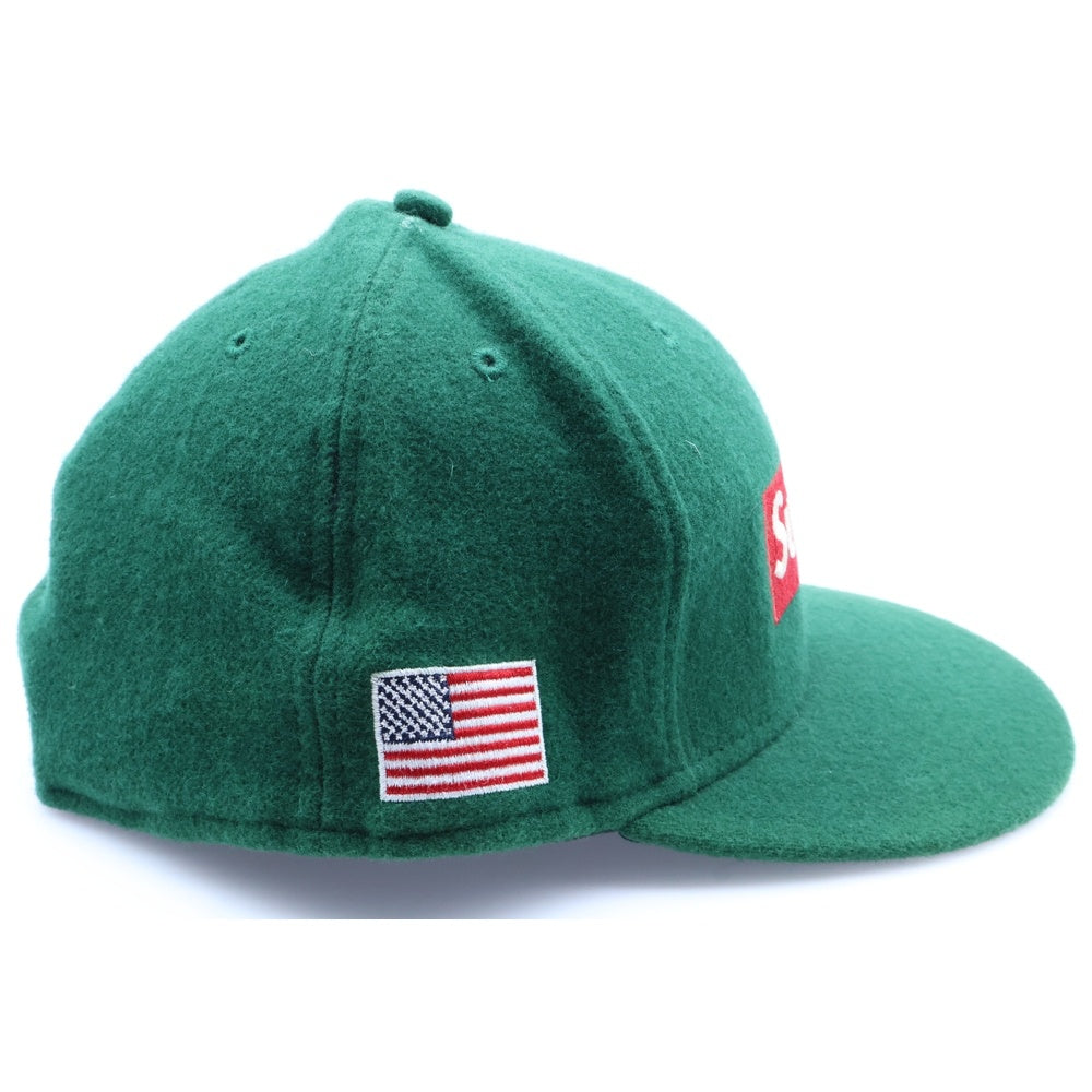 SUPREME(シュプリーム) 10AW ×NEW ERA Woolrich Box Logo CAP ニューエラ ウールリッチ ボックスロゴデザイン ベースボールキャップ 帽子 グリーン