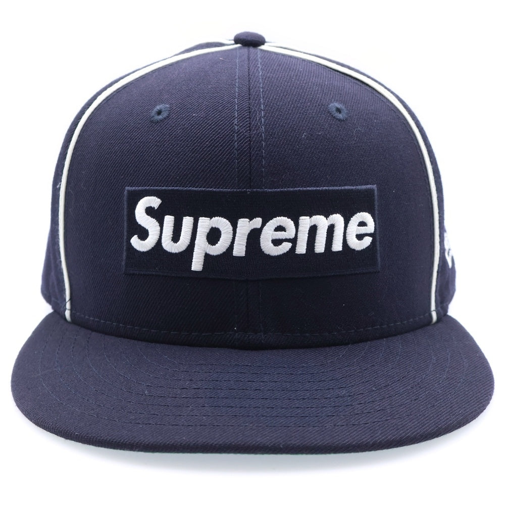 SUPREME(シュプリーム) 17SS ×New Era Box Logo 6-Panel Cap ボックスロゴ ベースボールキャップ 帽子 ネイビー