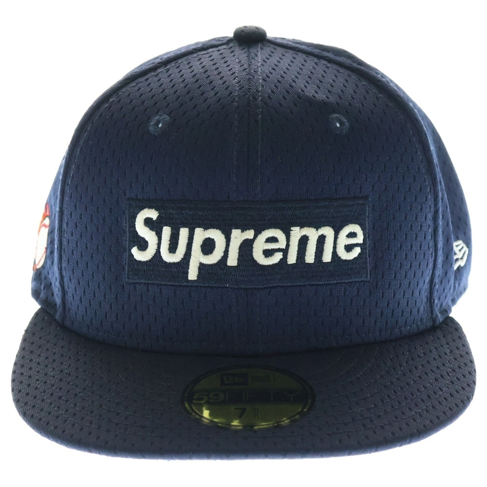 SUPREME(シュプリーム) 18SS ×NEWERA Mesh Box Logo Cap ニューエラ ボックスロゴデザイン メッシュキャップ ネイビー
