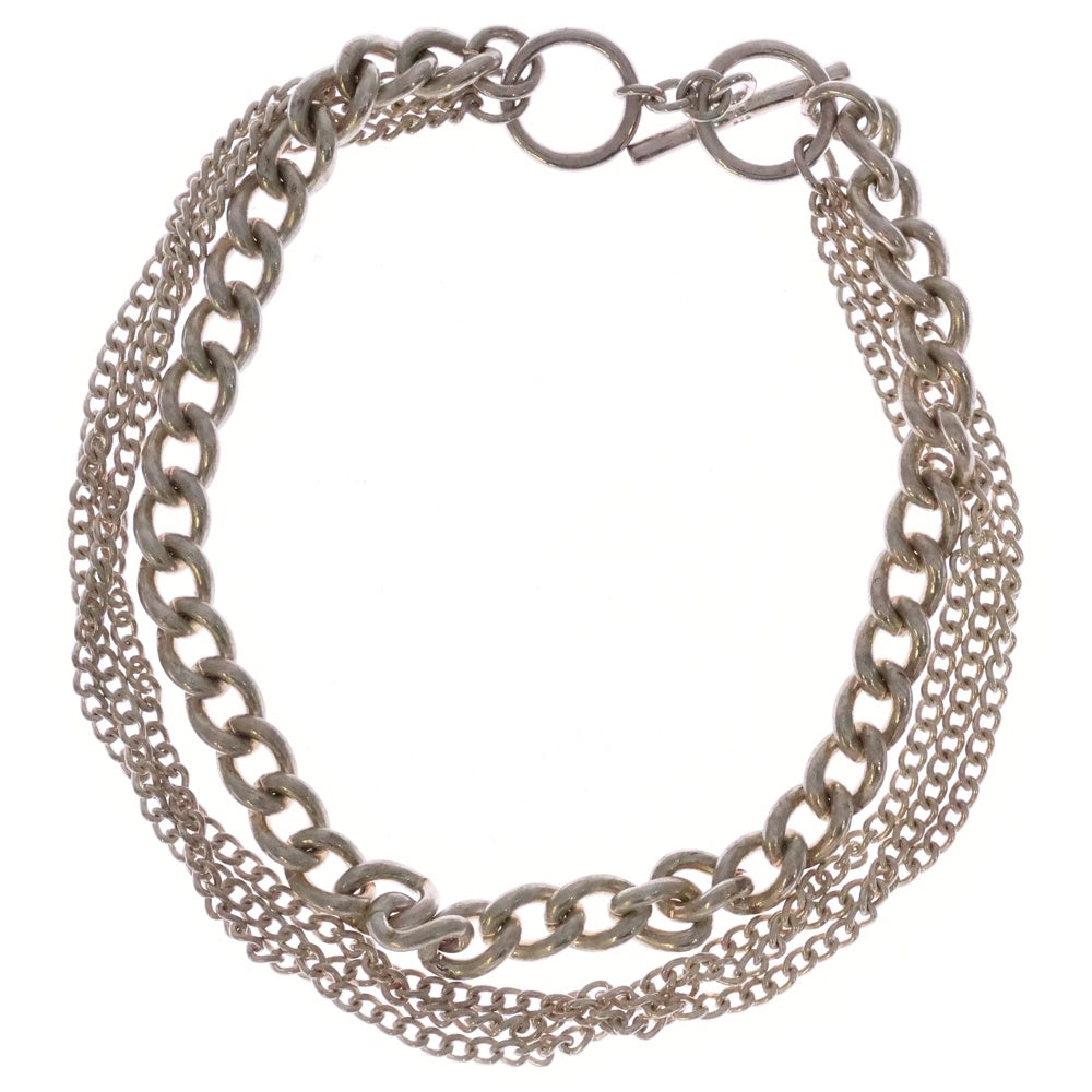 NO BRAND(ノーブランド) THEE シー マルチシェープ チェーン ブレスレット シルバー