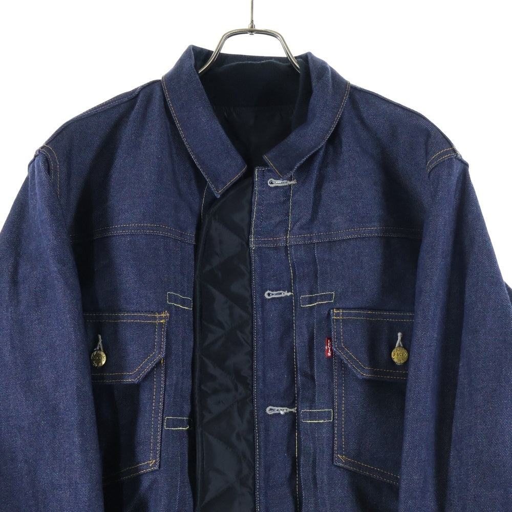 Sacai(サカイ) 25AW ×LEVI'S Men's Denim x Nylon Twill Reversible Blouson リーバイス メンズ デニム ナイロン ツイル リバーシブル ブルゾン デニムジャケット 25-03707M