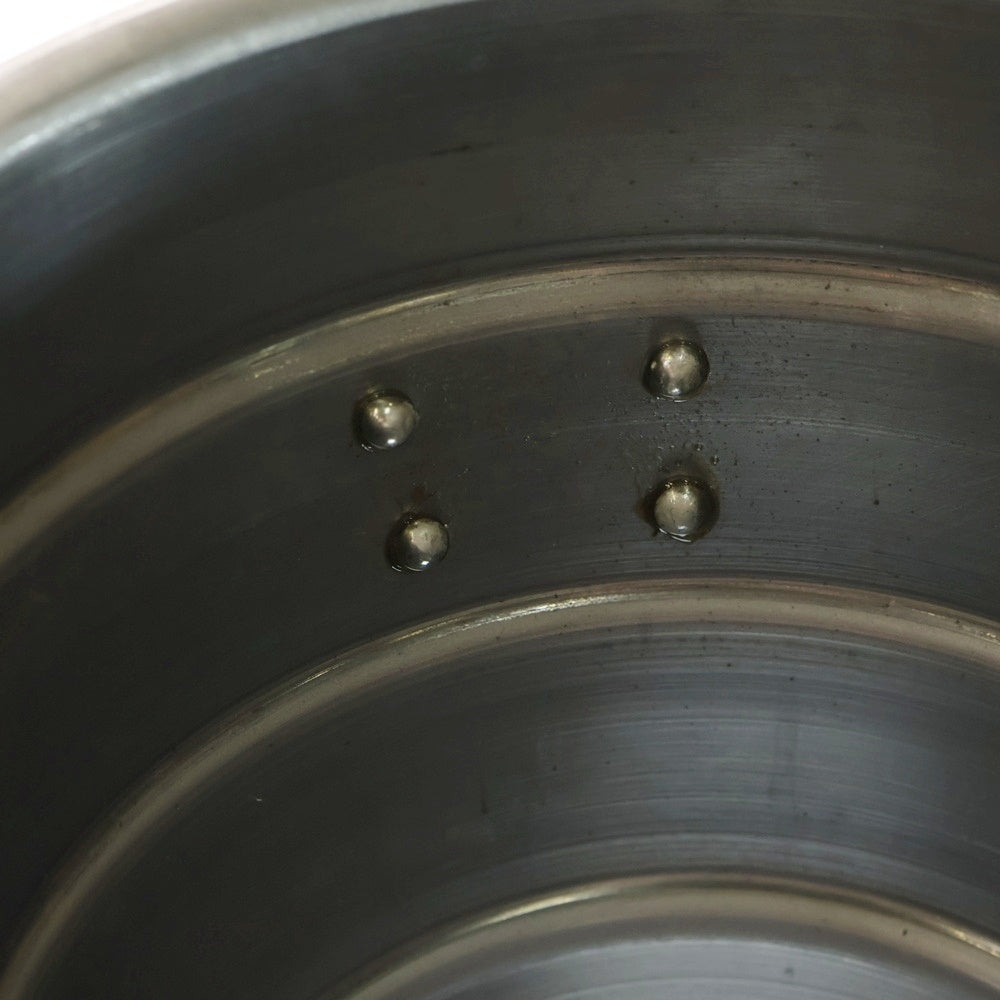 m&m(エムアンドエム) ×MASSES POT TYPE 1 - Chrysails STEEL / MEDIUM マシス クリサリス 鉄鉢 ポット シルバー