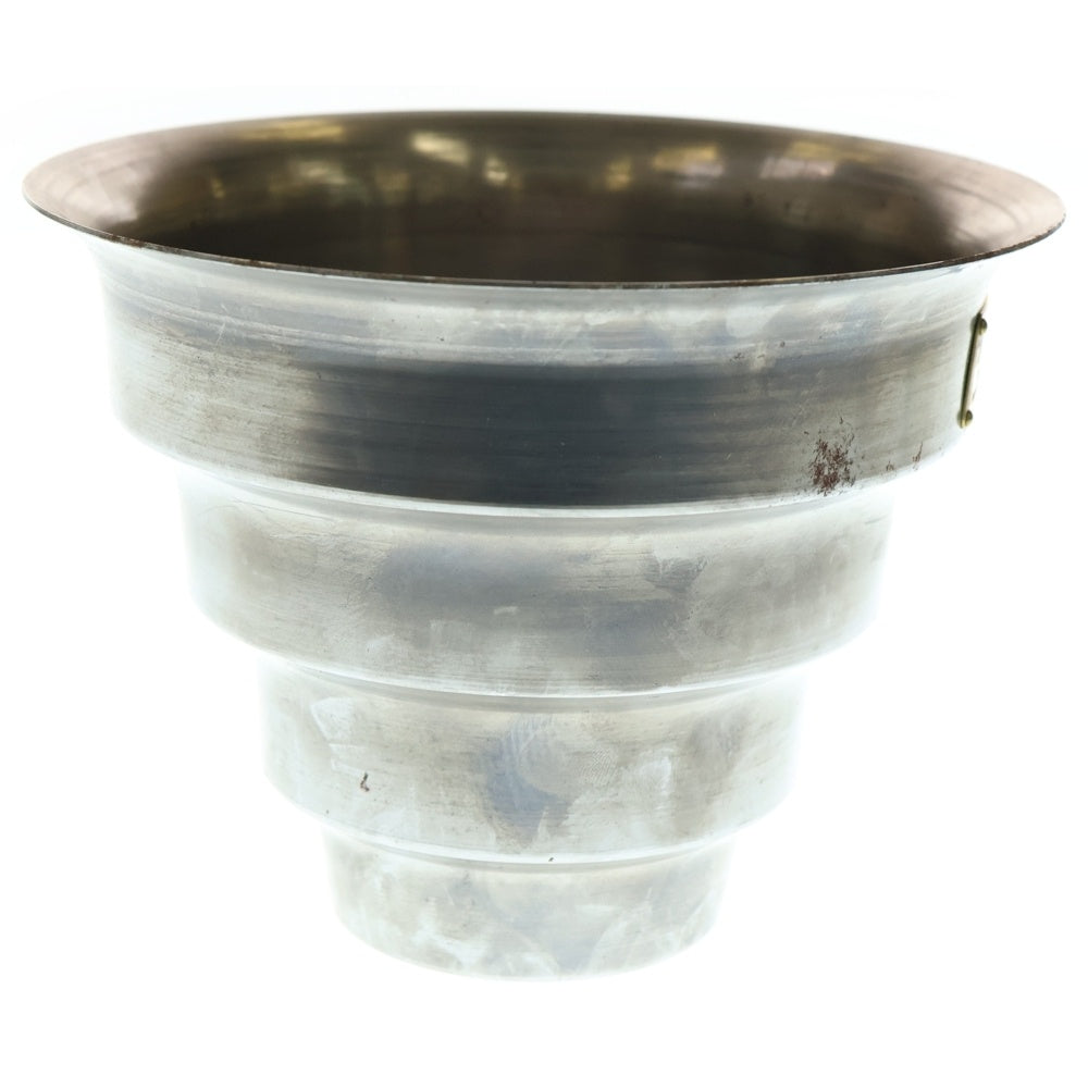m&m エムアンドエム ×MASSES POT TYPE 8 - CLIFF STEEL / MEDIUM マシス クリフ 鉄鉢 ポット シルバー m&m(エムアンドエム) ×MASSES POT TYPE 8 - CLIFF STEEL / MEDIUM