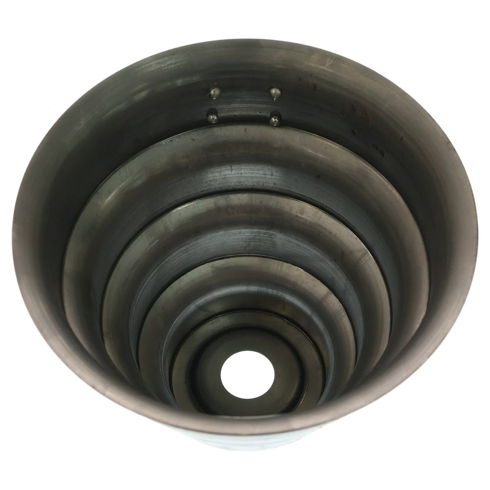 m&m(エムアンドエム) ×MASSES POT TYPE 8 - CLIFF STEEL / MEDIUM マシス クリフ 鉄鉢 ポット シルバー