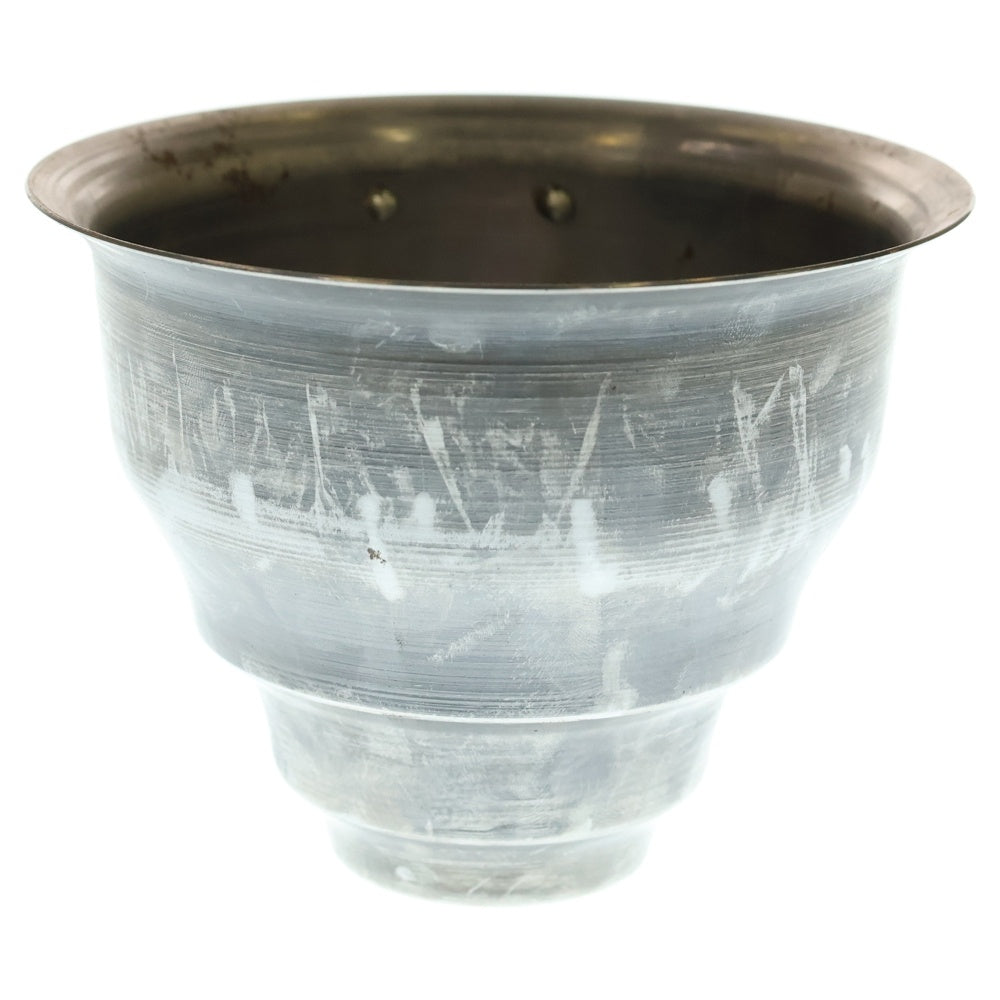 m&m(エムアンドエム) ×MASSES POT TYPE 5 - Conch STEEL / SMALL マシス コンク 鉄鉢 ポット シルバー