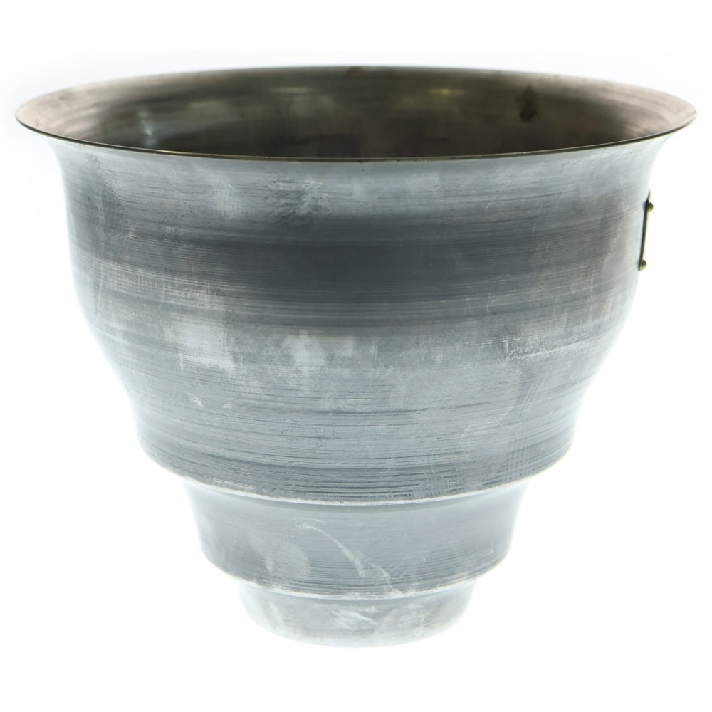 m&m(エムアンドエム) ×MASSES POT TYPE 5 - Conch STEEL / MEDIUM マシス コンク 鉄鉢 ポット シルバー