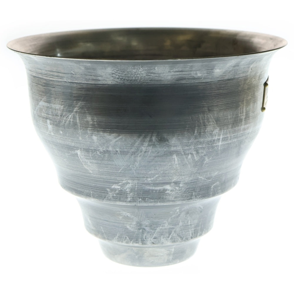 m&m(エムアンドエム) ×MASSES POT TYPE 5 - Conch STEEL / MEDIUM マシス コンク 鉄鉢 ポット シルバー