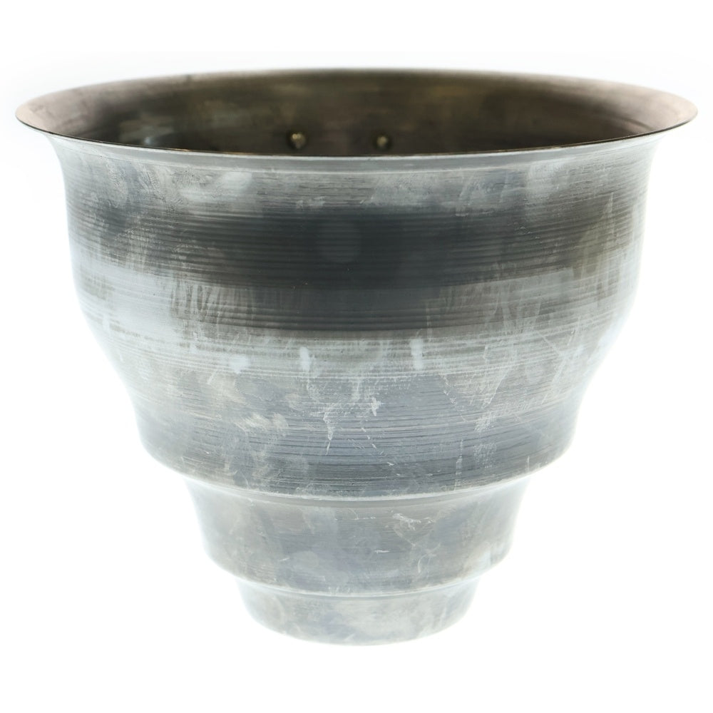 m&m(エムアンドエム) ×MASSES POT TYPE 5 - Conch STEEL / MEDIUM マシス コンク 鉄鉢 ポット シルバー
