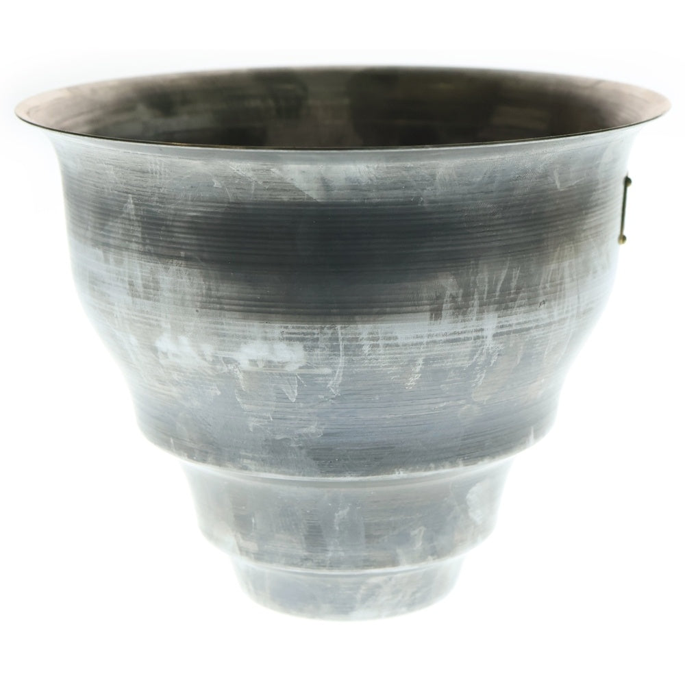 m&m(エムアンドエム) ×MASSES POT TYPE 5 - Conch STEEL / MEDIUM マシス コンク 鉄鉢 ポット シルバー