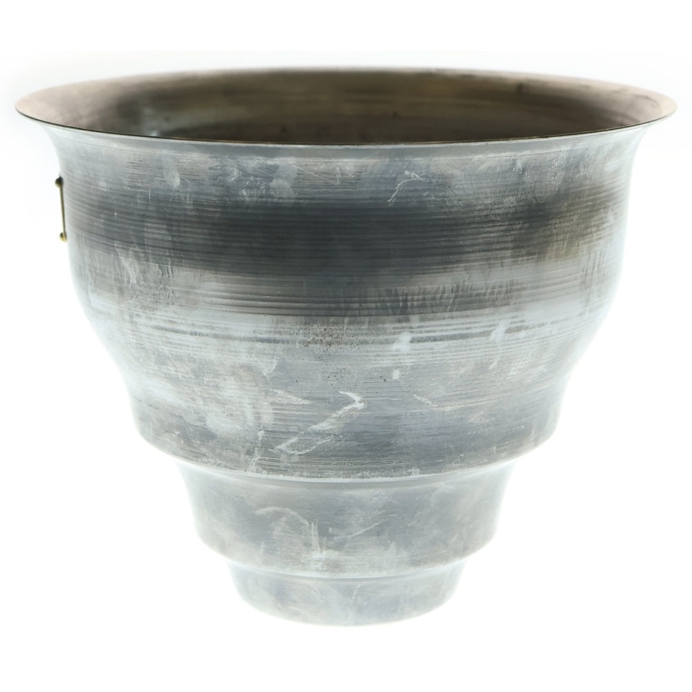 m&m(エムアンドエム) ×MASSES POT TYPE 5 - Conch STEEL / MEDIUM マシス コンク 鉄鉢 ポット シルバー