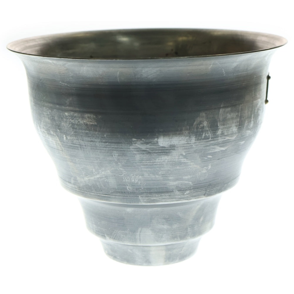 m&m(エムアンドエム) ×MASSES POT TYPE 5 - Conch STEEL / MEDIUM マシス コンク 鉄鉢 ポット シルバー