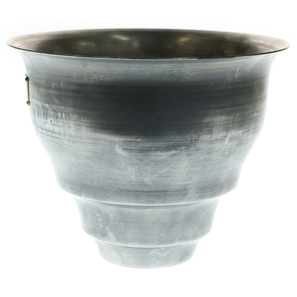 m&m(エムアンドエム) ×MASSES POT TYPE 5 - Conch STEEL / MEDIUM マシス コンク 鉄鉢 ポット シルバー