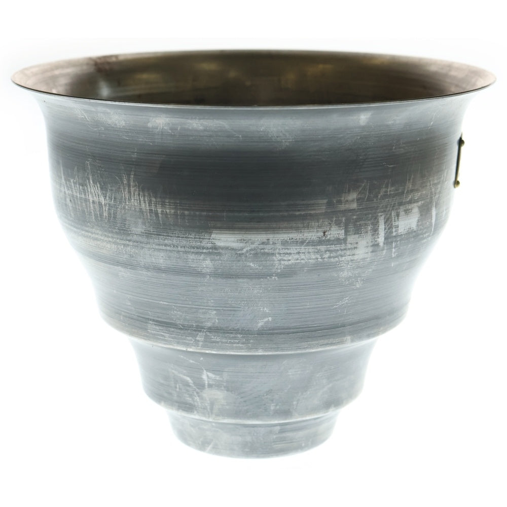 m&m(エムアンドエム) ×MASSES POT TYPE 5 - Conch STEEL / MEDIUM マシス コンク 鉄鉢 ポット シルバー