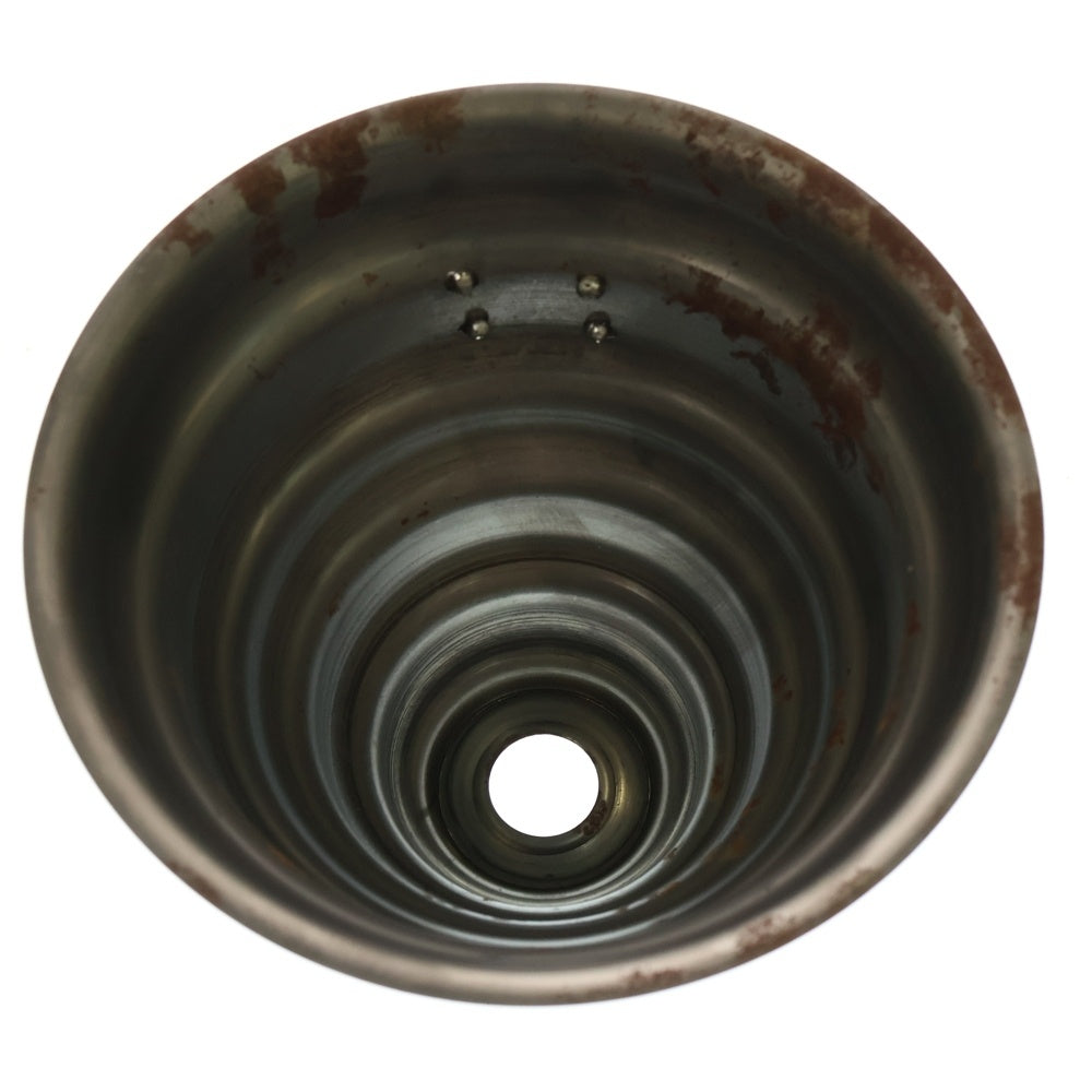 m&m(エムアンドエム) ×MASSES POT TYPE 6 - Bibendum STEEL / MEDIUM マシス ビバンダム 鉄鉢 ポット シルバー