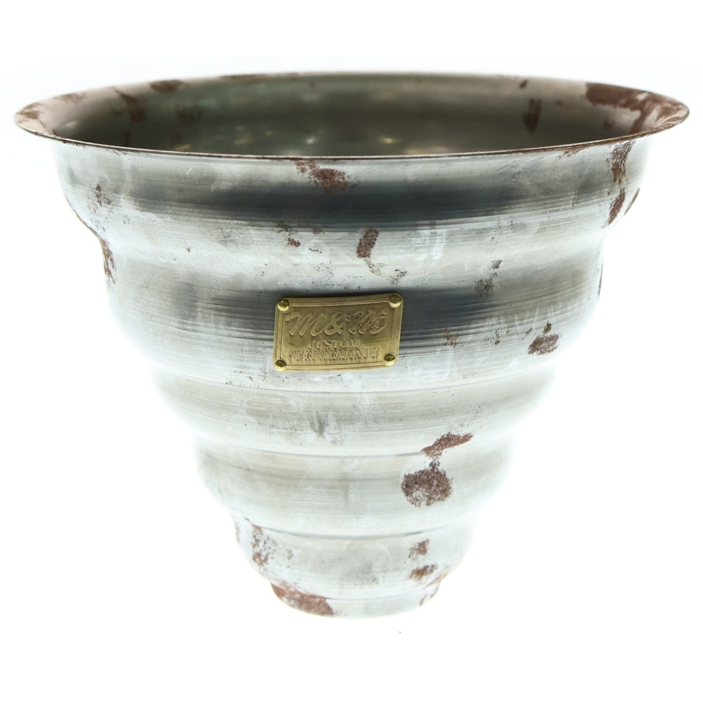 m&m(エムアンドエム) ×MASSES POT TYPE 6 - Bibendum STEEL / MEDIUM マシス ビバンダム 鉄鉢 ポット シルバー