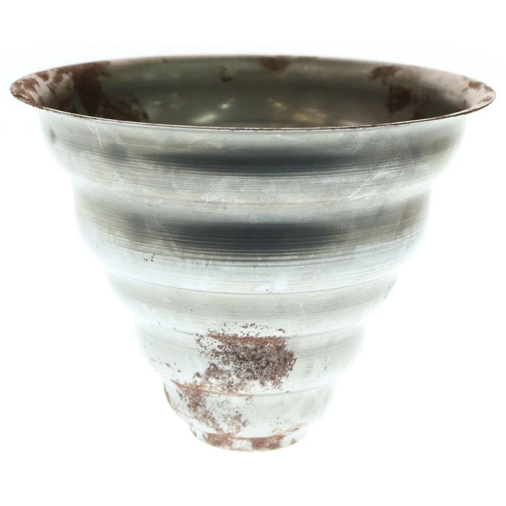 m&m(エムアンドエム) ×MASSES POT TYPE 6 - Bibendum STEEL / MEDIUM マシス ビバンダム 鉄鉢 ポット シルバー