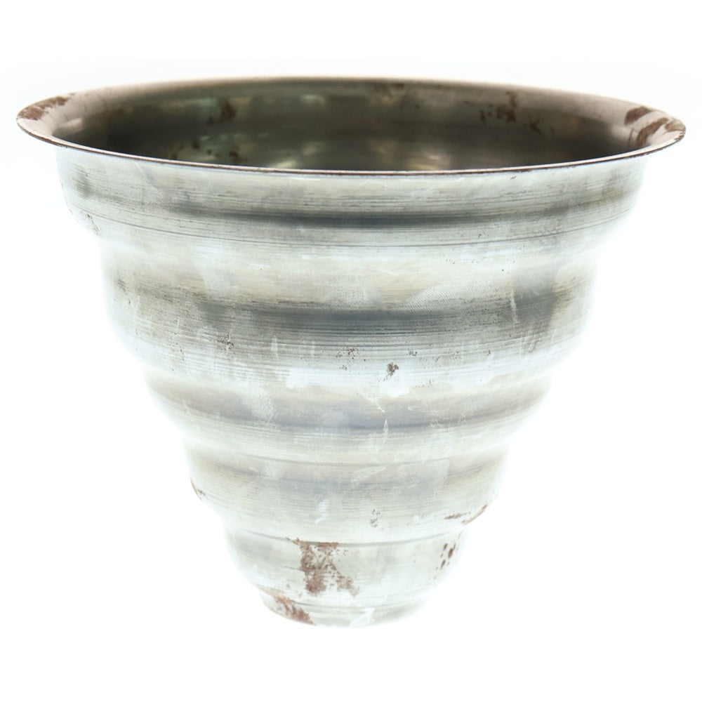 m&m(エムアンドエム) ×MASSES POT TYPE 6 - Bibendum STEEL / MEDIUM マシス ビバンダム 鉄鉢 ポット シルバー