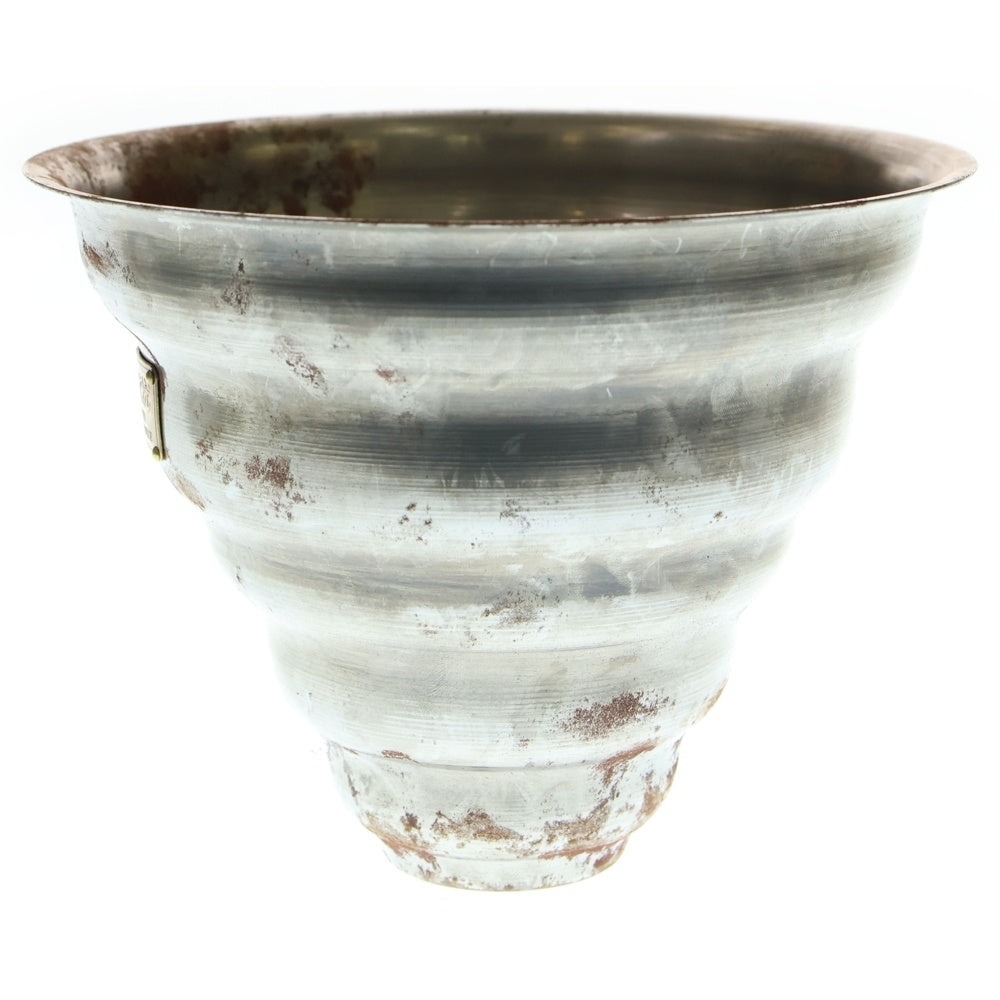 m&m(エムアンドエム) ×MASSES POT TYPE 6 - Bibendum STEEL / MEDIUM マシス ビバンダム 鉄鉢 ポット シルバー