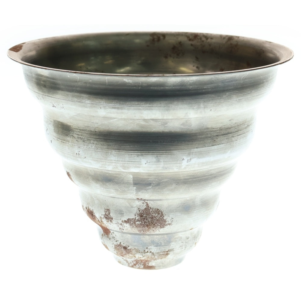 m&m(エムアンドエム) ×MASSES POT TYPE 6 - Bibendum STEEL / MEDIUM マシス ビバンダム 鉄鉢 ポット シルバー