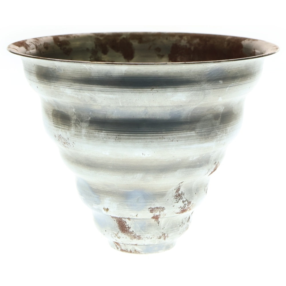 m&m(エムアンドエム) ×MASSES POT TYPE 6 - Bibendum STEEL / MEDIUM マシス ビバンダム 鉄鉢 ポット シルバー