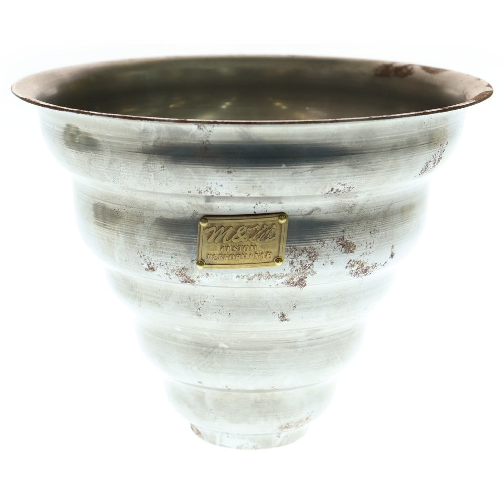 m&m(エムアンドエム) ×MASSES POT TYPE 6 - Bibendum STEEL / MEDIUM マシス ビバンダム 鉄鉢 ポット シルバー