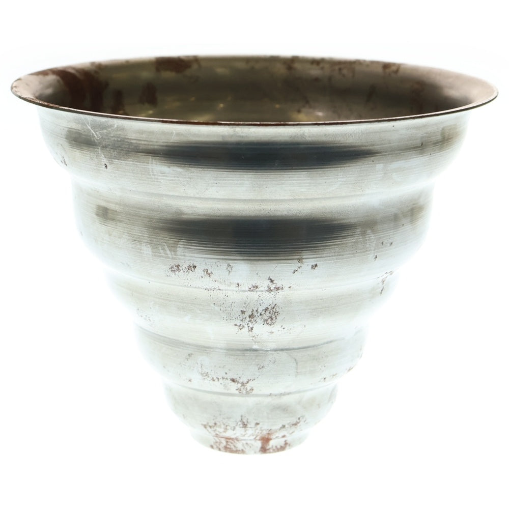 m&m(エムアンドエム) ×MASSES POT TYPE 6 - Bibendum STEEL / MEDIUM マシス ビバンダム 鉄鉢 ポット シルバー