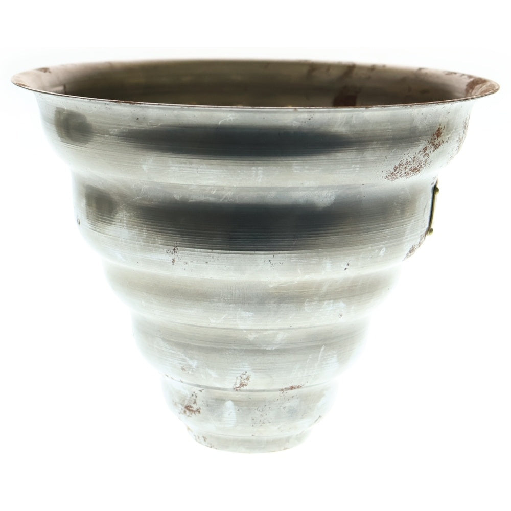 m&m(エムアンドエム) ×MASSES POT TYPE 6 - Bibendum STEEL / MEDIUM マシス ビバンダム 鉄鉢 ポット シルバー