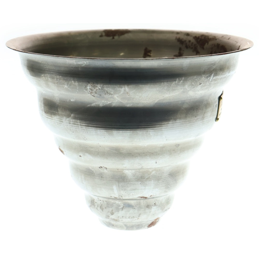 m&m(エムアンドエム) ×MASSES POT TYPE 6 - Bibendum STEEL / MEDIUM マシス ビバンダム 鉄鉢 ポット シルバー