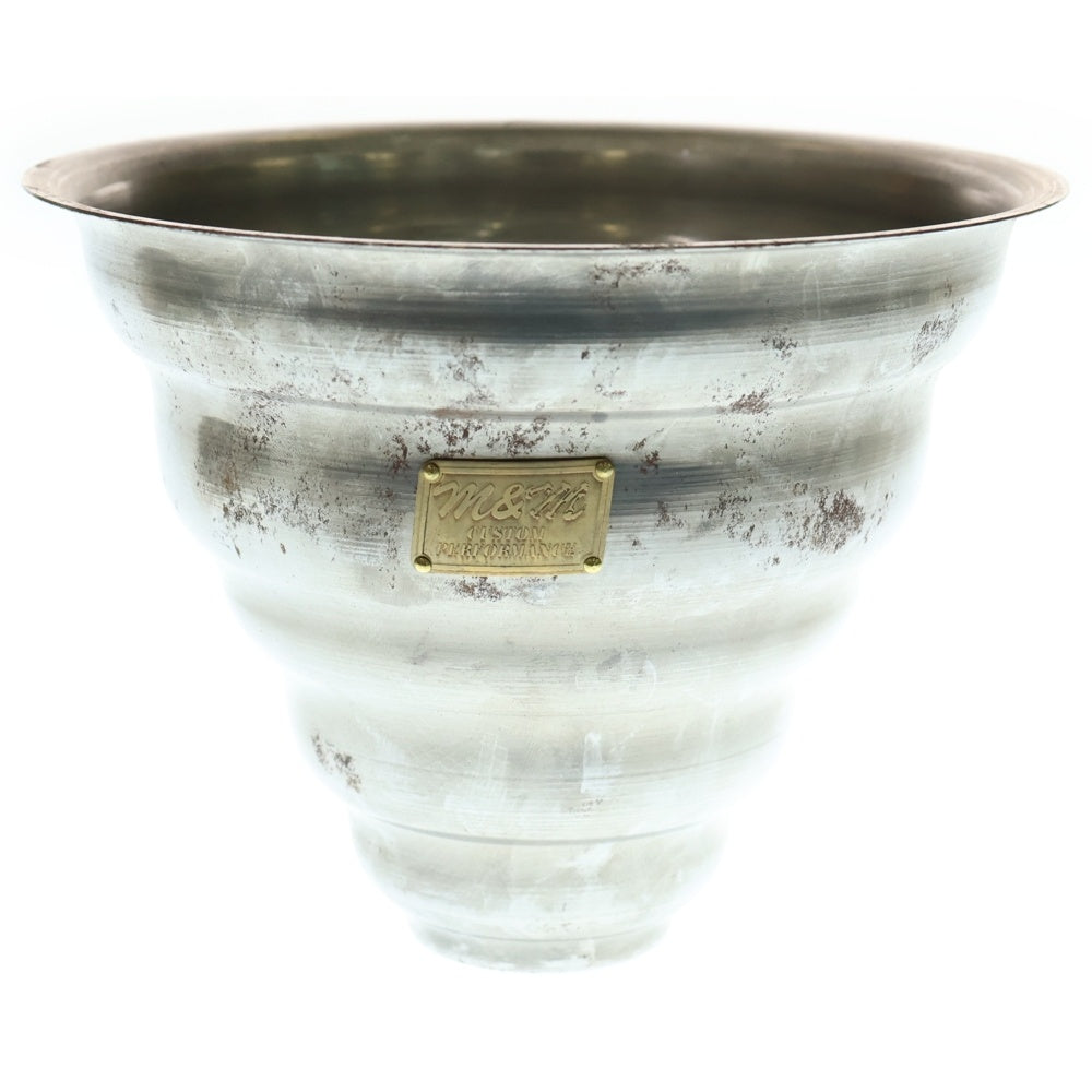 m&m(エムアンドエム) ×MASSES POT TYPE 6 - Bibendum STEEL / MEDIUM マシス ビバンダム 鉄鉢 ポット シルバー