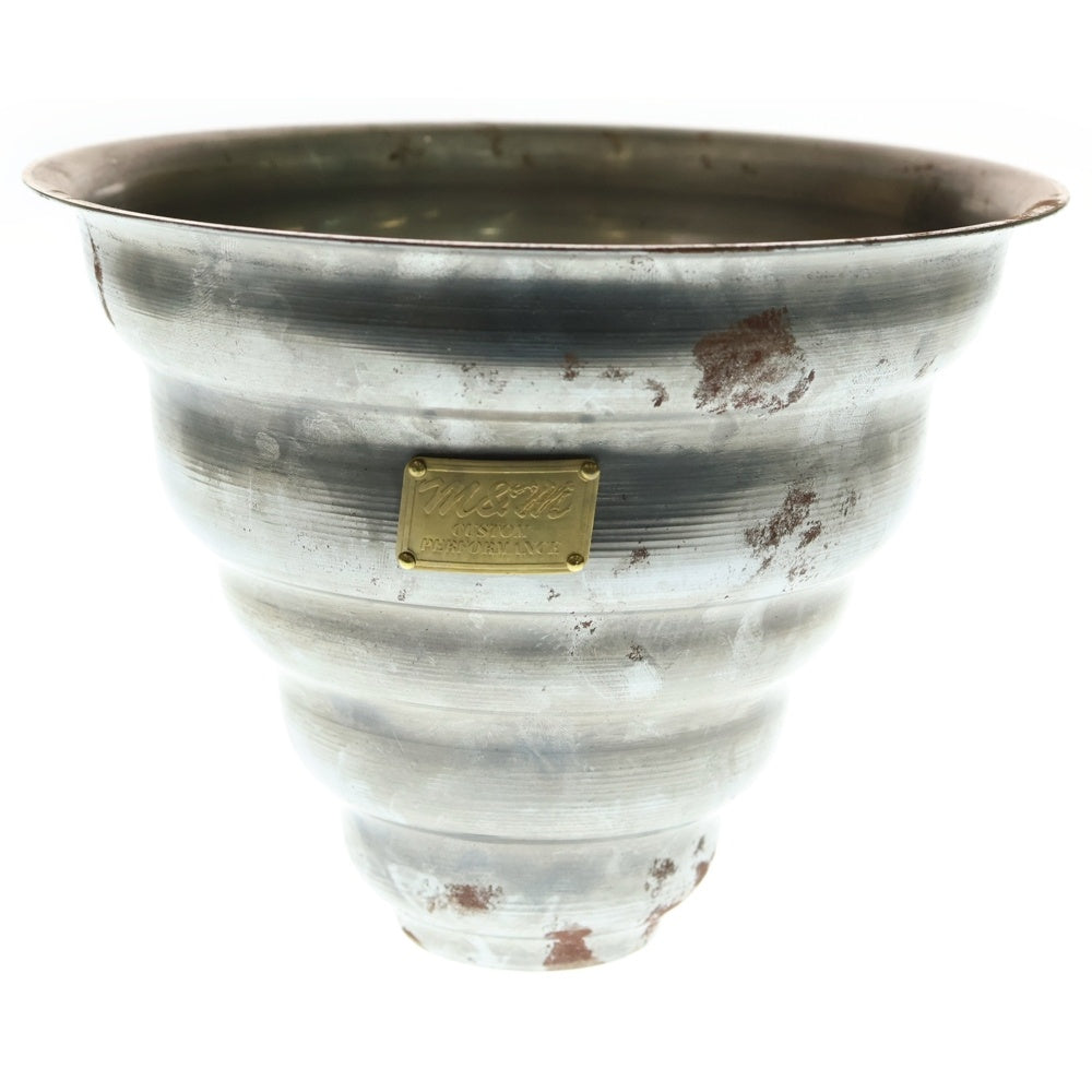 m&m(エムアンドエム) ×MASSES POT TYPE 6 - Bibendum STEEL / MEDIUM マシス ビバンダム 鉄鉢 ポット シルバー