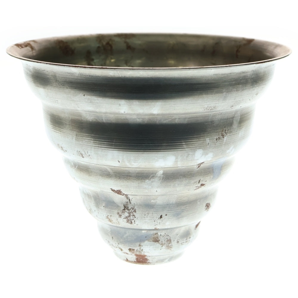 m&m(エムアンドエム) ×MASSES POT TYPE 6 - Bibendum STEEL / MEDIUM マシス ビバンダム 鉄鉢 ポット シルバー