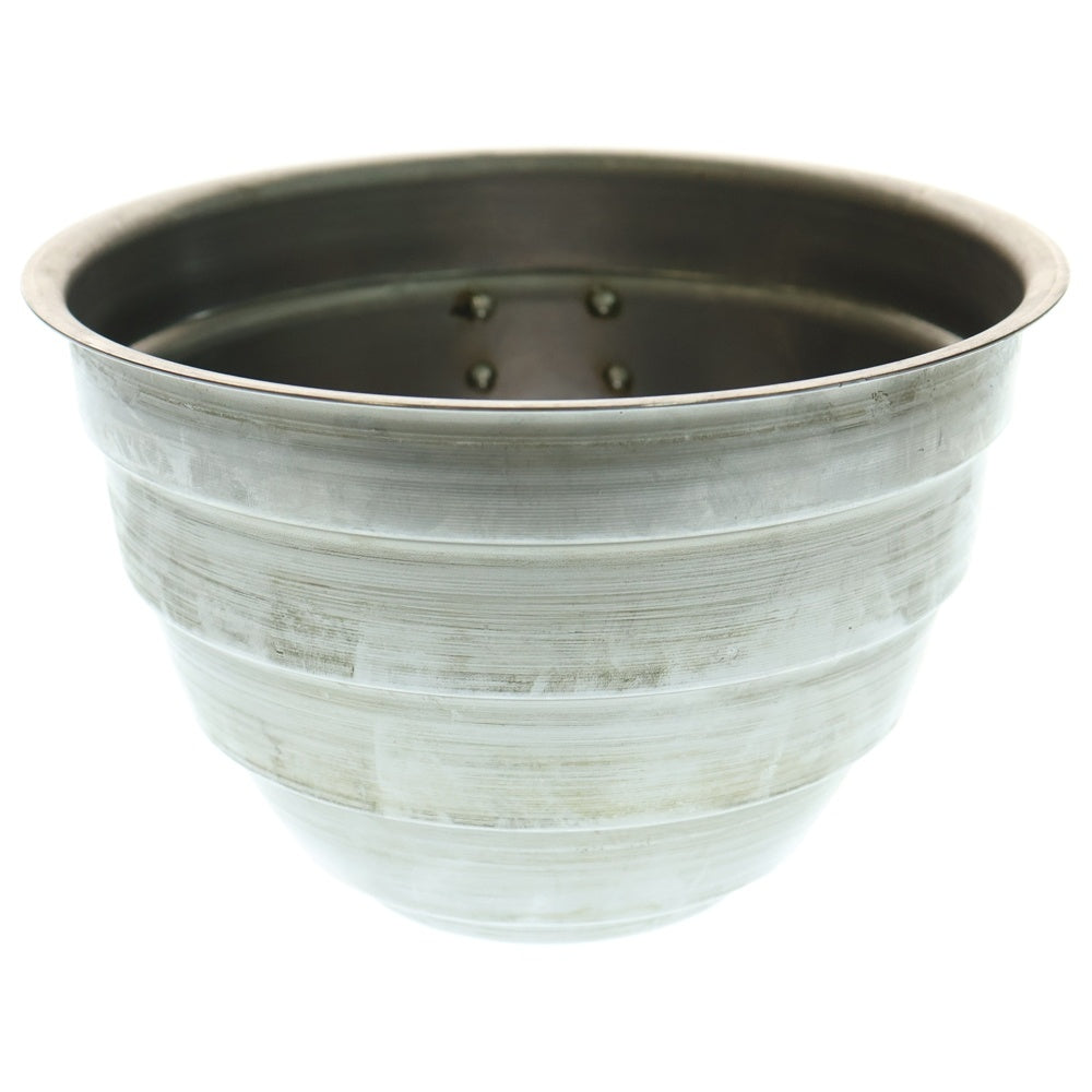 m&m(エムアンドエム) ×MASSES POT TYPE 4 - TERMIT STEEL / LARGE マシス ターミット 鉄鉢 ポット シルバー