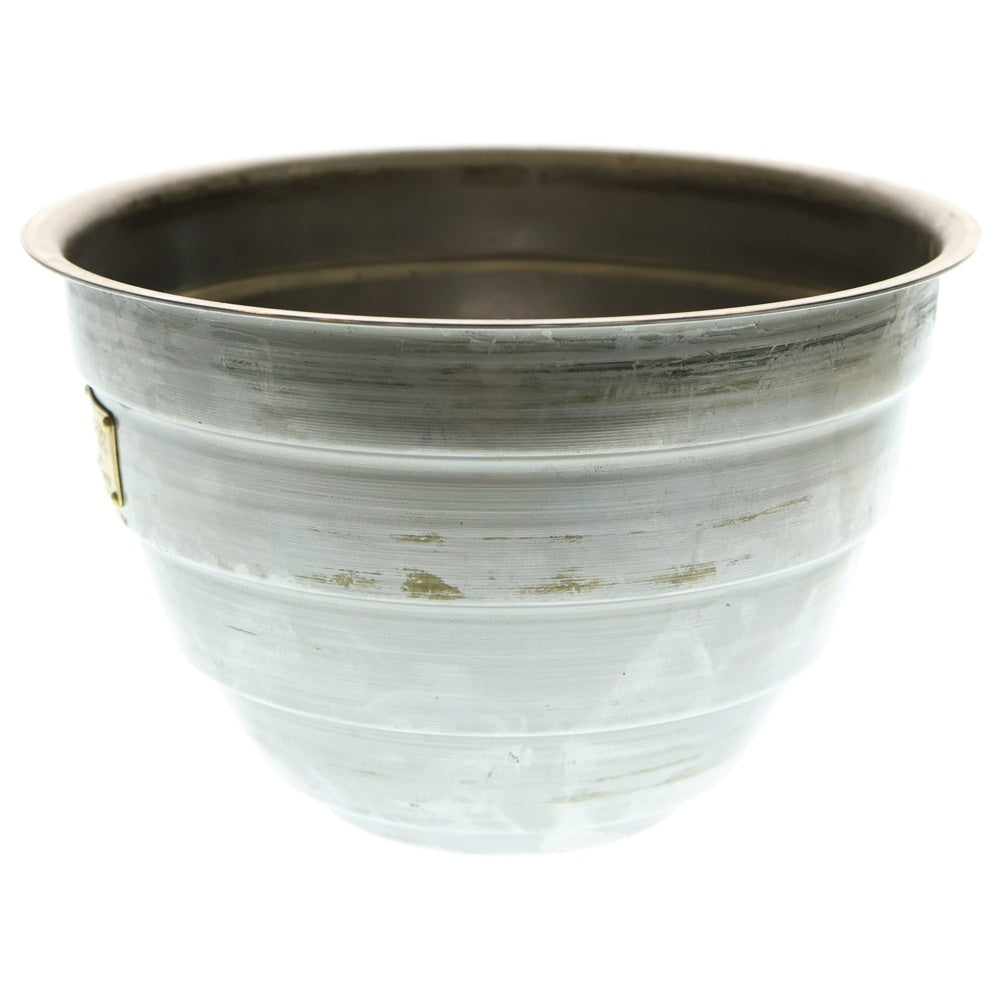 m&m(エムアンドエム) ×MASSES POT TYPE 4 - TERMIT STEEL / LARGE マシス ターミット 鉄鉢 ポット シルバー